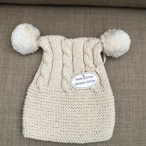 🆕 Empress Hand Knitted Organic Cotton Knit Hat Infant  Newborn